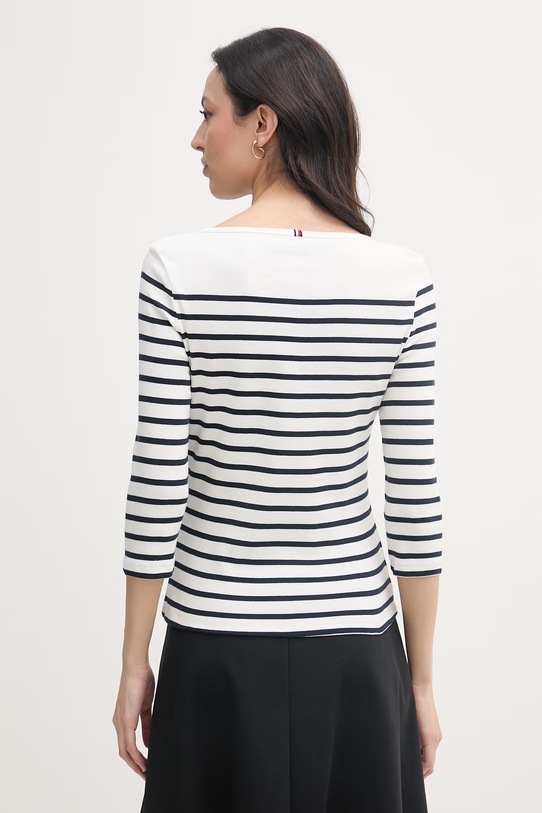Odzież Tommy Hilfiger longsleeve damski bawełniany WW0WW40589 biały