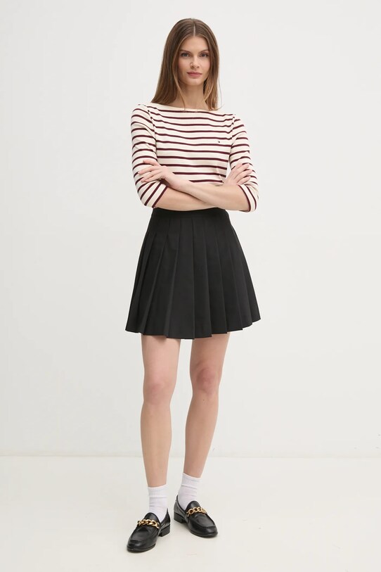 Tommy Hilfiger longsleeve din bumbac WW0WW40589 bej AA00