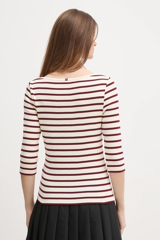 Îmbrăcăminte Tommy Hilfiger longsleeve din bumbac WW0WW40589 bej