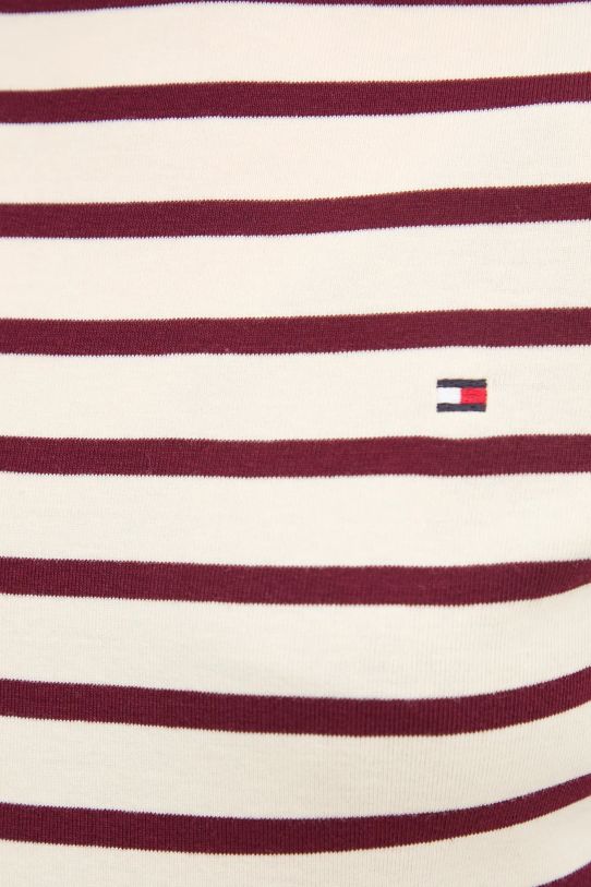 Хлопковый лонгслив Tommy Hilfiger бежевый WW0WW40589