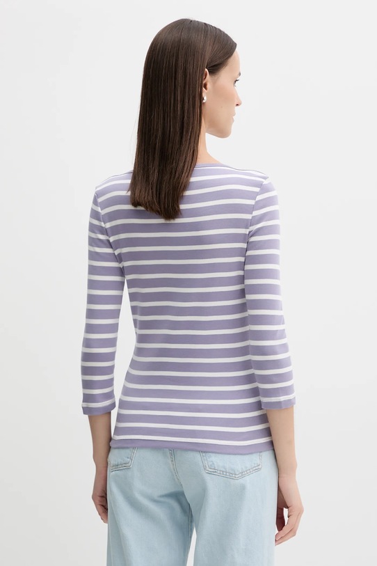 Odzież Tommy Hilfiger longsleeve bawełniany WW0WW40589 fioletowy