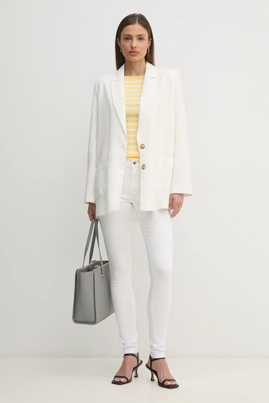 Tommy Hilfiger longsleeve din bumbac WW0WW40589 galben AA00