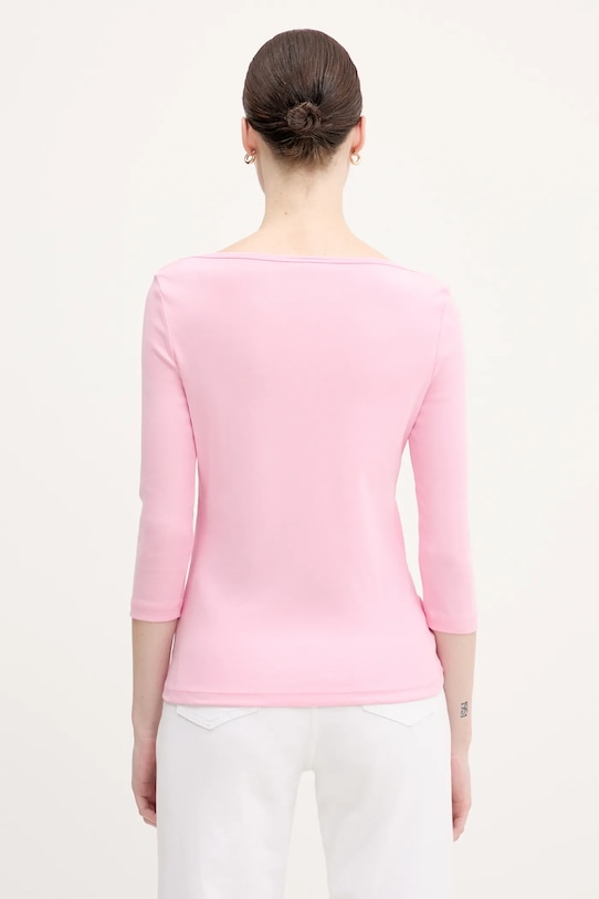 Ruházat Tommy Hilfiger pamut hosszúujjú WW0WW40589 rózsaszín