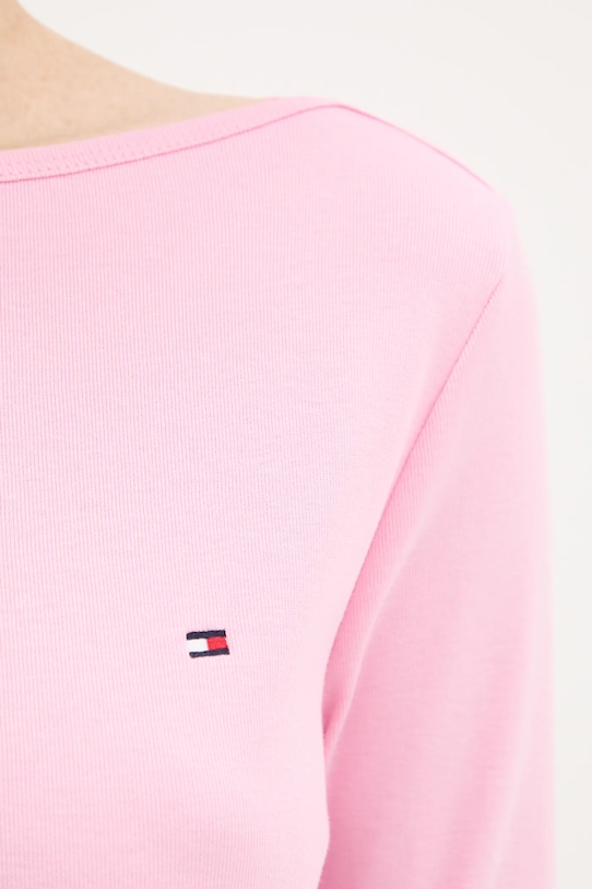 Tommy Hilfiger pamut hosszúujjú WW0WW40589 rózsaszín