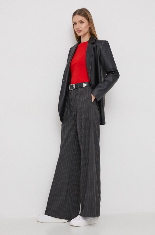 Tommy Hilfiger longsleeve damski bawełniany WW0WW40589 czerwony AA00