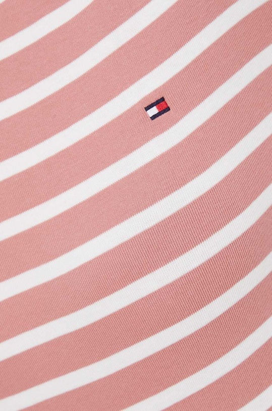 Βαμβακερή μπλούζα με μακριά μανίκια Tommy Hilfiger WW0WW40589 ροζ