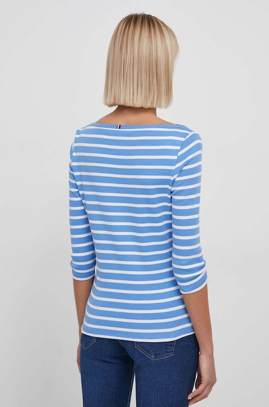 Одяг Бавовняний лонгслів Tommy Hilfiger WW0WW40589 блакитний