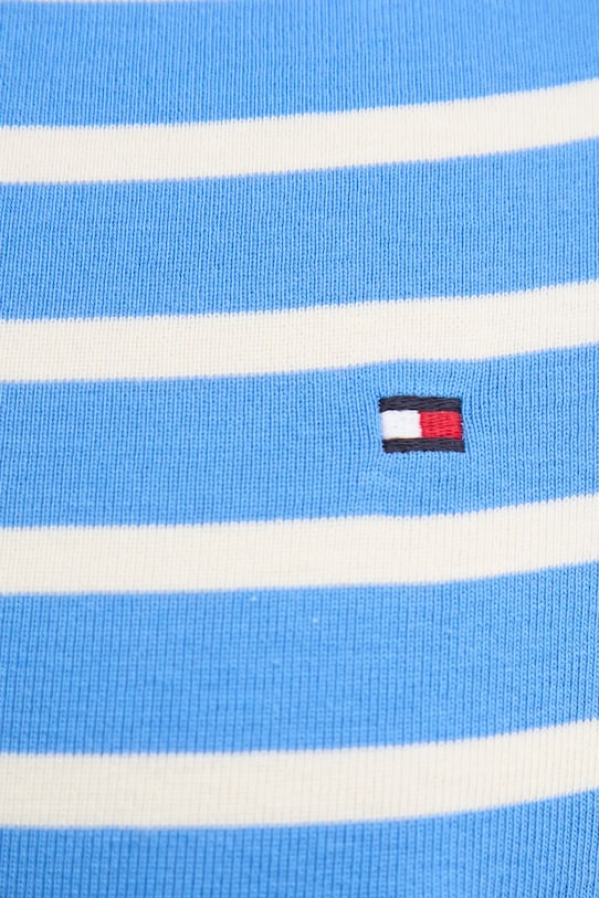 Хлопковый лонгслив Tommy Hilfiger WW0WW40589 голубой