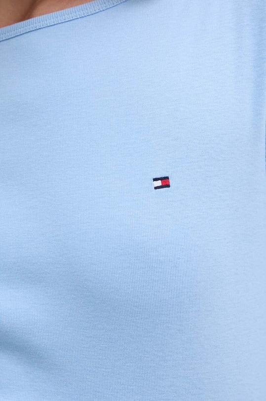 Βαμβακερή μπλούζα με μακριά μανίκια Tommy Hilfiger WW0WW40589 μπλε