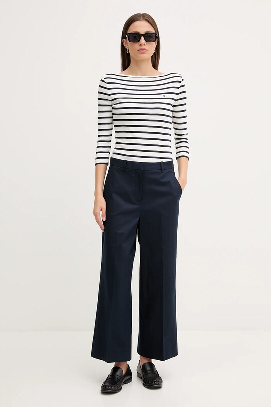 Tommy Hilfiger longsleeve bawełniany WW0WW40589 granatowy AA00