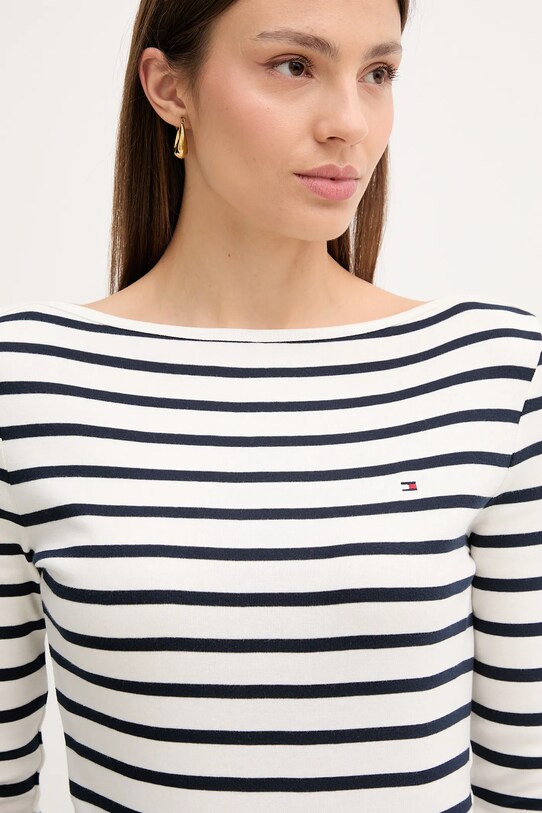 Tommy Hilfiger longsleeve bawełniany granatowy WW0WW40589
