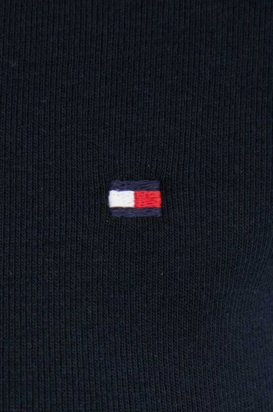 Tommy Hilfiger longsleeve din bumbac WW0WW40589 bleumarin