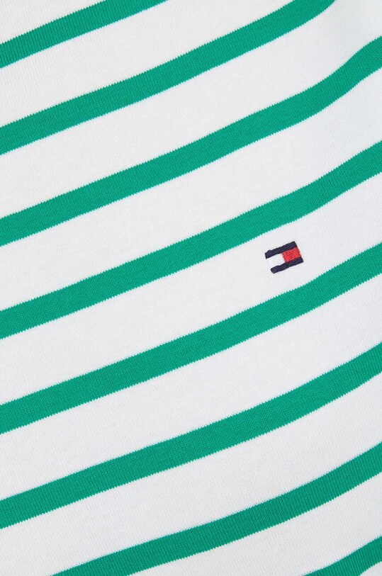 Tommy Hilfiger longsleeve din bumbac WW0WW40589 verde