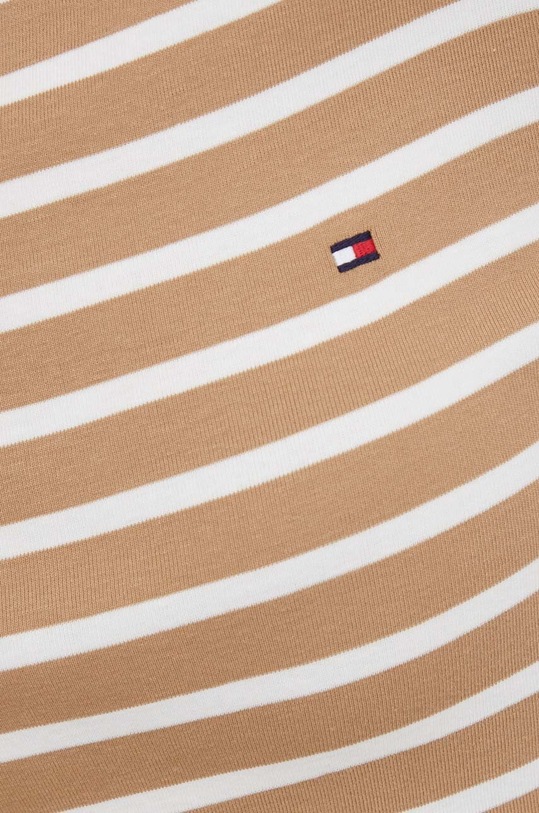 Tommy Hilfiger longsleeve bawełniany WW0WW40589 brązowy