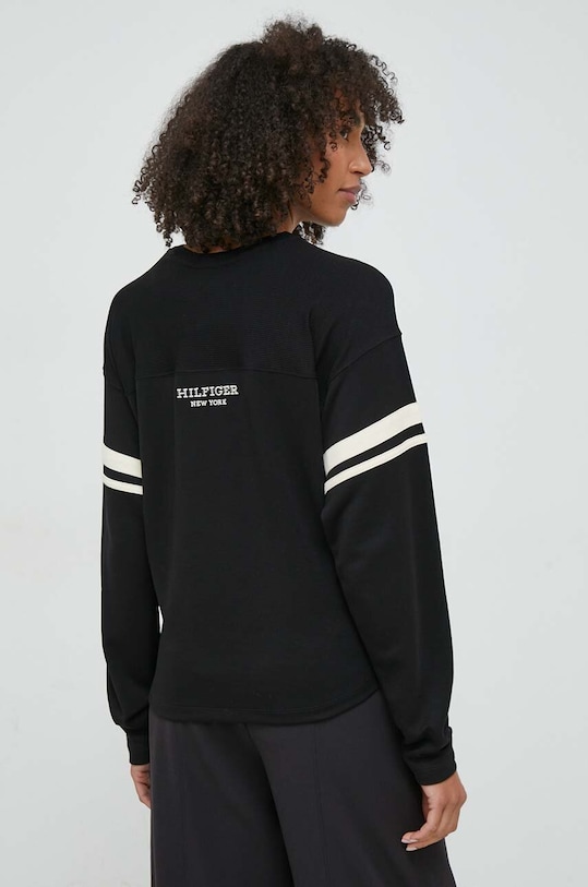 Oblečení Tričko s dlouhým rukávem Tommy Hilfiger WW0WW40594 černá