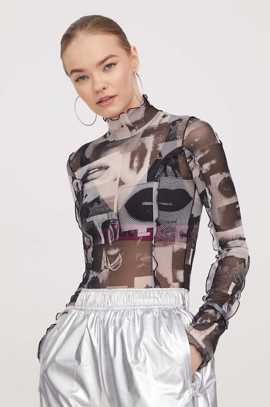 HUGO longsleeve cu modele negru 50508581