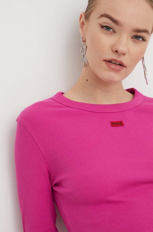HUGO longsleeve różowy 50508617