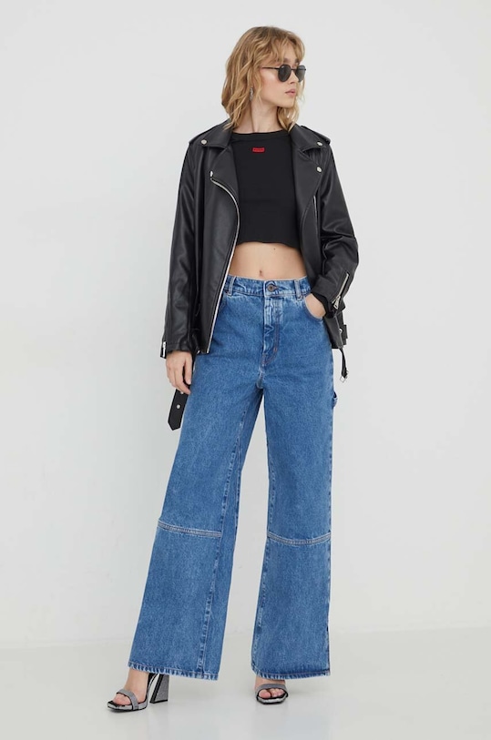 HUGO longsleeve 50508617 czarny SS24