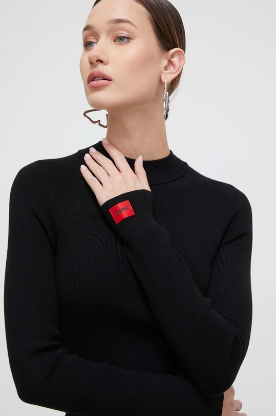 HUGO sweter czarny 50508993