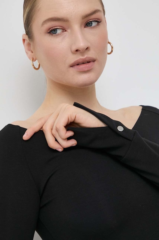 Tričko s dlhým rukávom BOSS čierna 50509415