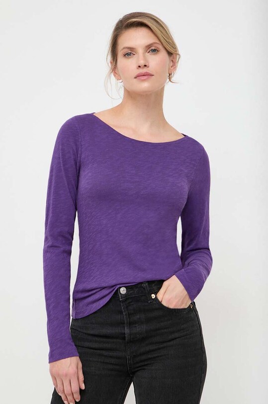 Marc O'Polo longsleeve bawełniany bawełna fioletowy 310226152199