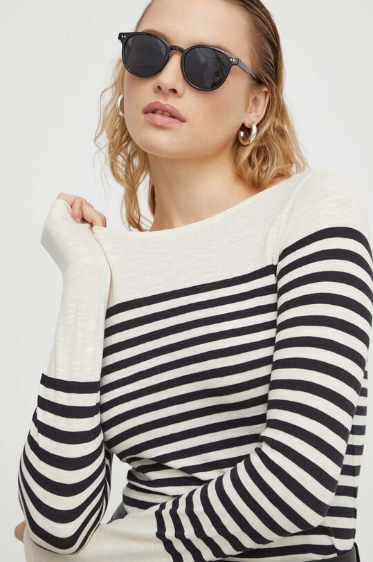 Marc O'Polo longsleeve bawełniany beżowy 400219652597