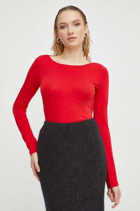 Marc O'Polo longsleeve bawełniany czerwony 400226152199