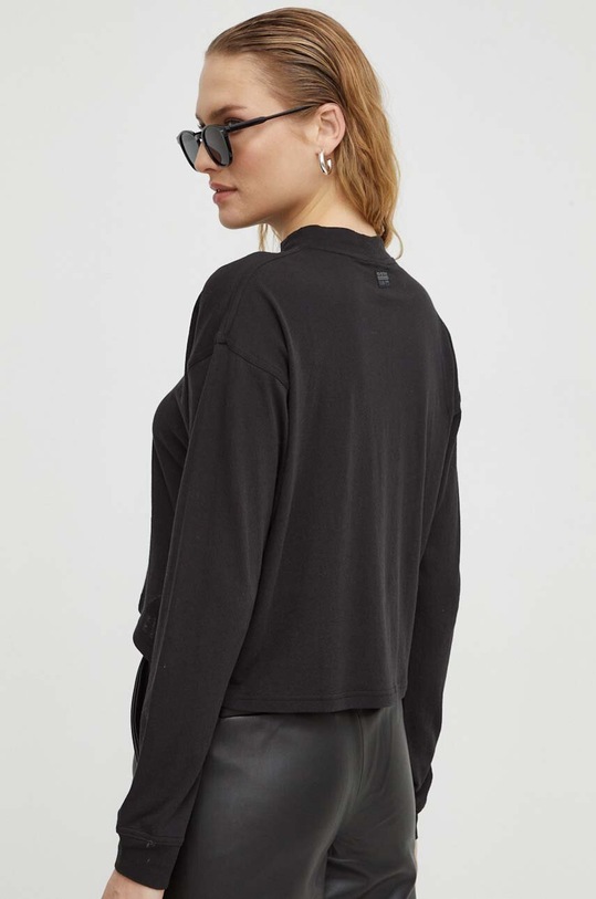 Oblečení Bavlněné tričko s dlouhým rukávem G-Star D23868.C954 černá