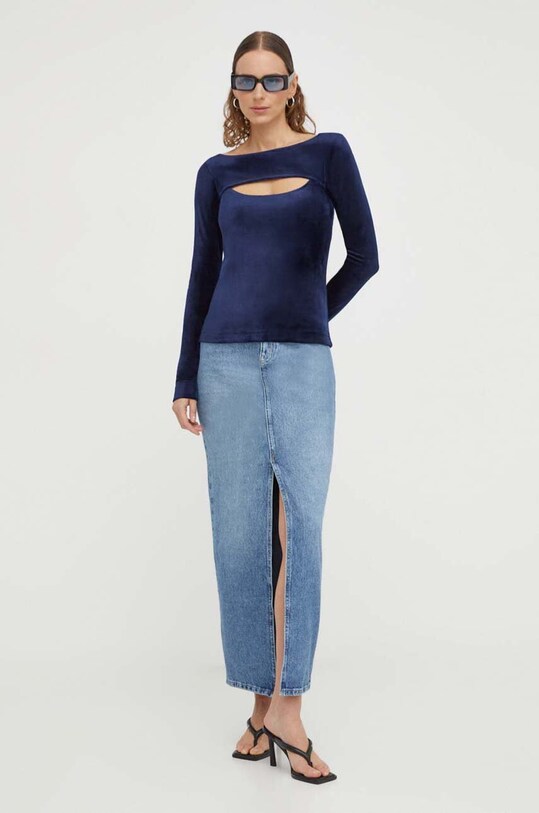 Majica dugih rukava G-Star Raw slim mornarsko plava D23811.D422