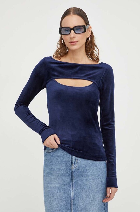 Majica dugih rukava G-Star Raw D23811.D422 mornarsko plava SS24