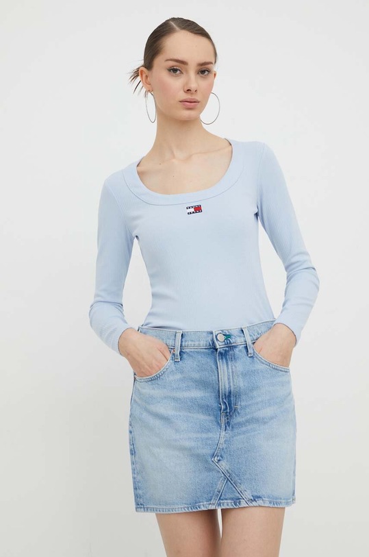Tommy Jeans longsleeve niebieski DW0DW17397