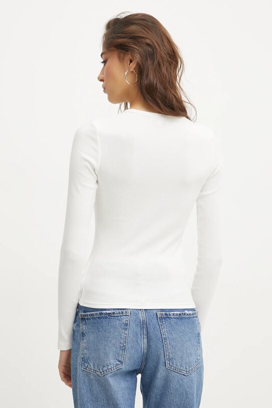 Îmbrăcăminte Tommy Jeans longsleeve DW0DW17387 alb