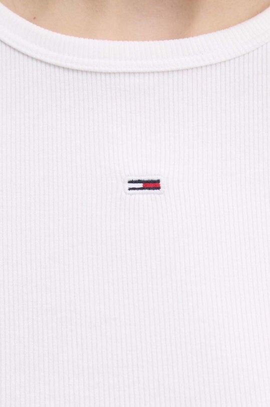 Majica dugih rukava Tommy Jeans DW0DW17387 bijela