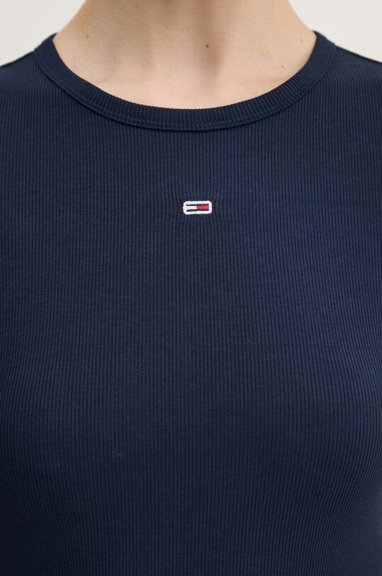 Majica dugih rukava Tommy Jeans DW0DW17387 mornarsko plava