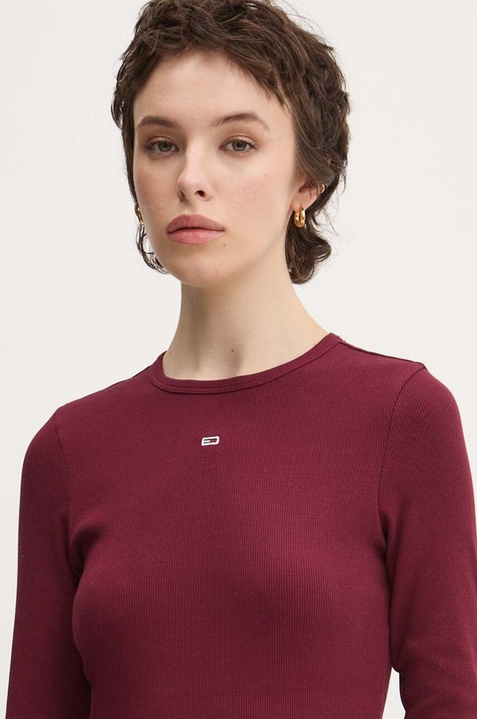 Лонгслів Tommy Jeans бордо DW0DW17387