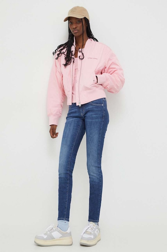 Tommy Jeans longsleeve DW0DW17390 różowy SS24