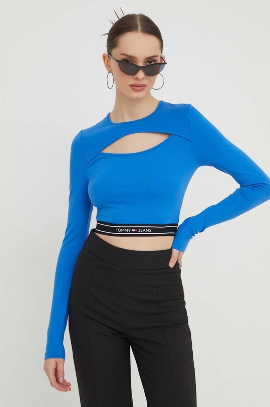 Tommy Jeans longsleeve niebieski DW0DW17394