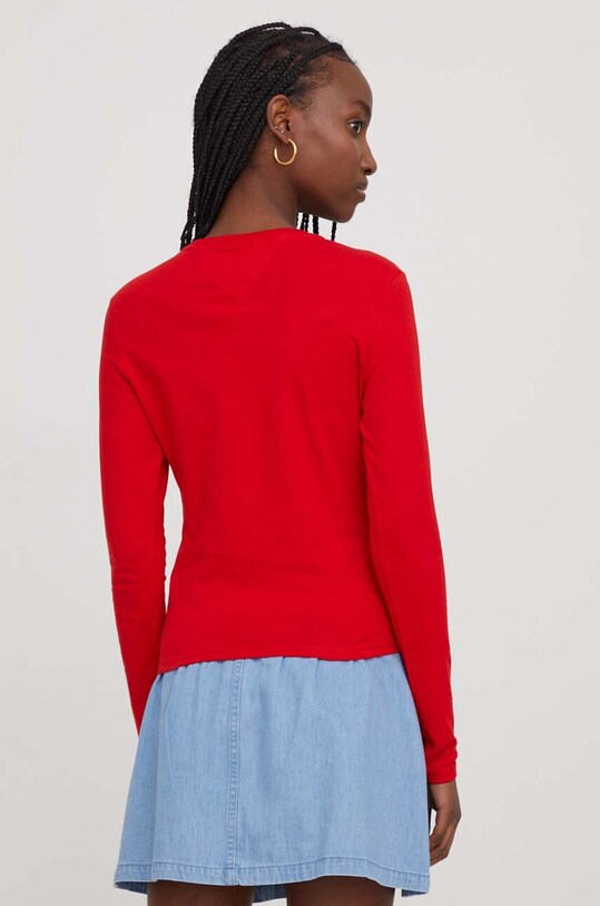 Abbigliamento Tommy Jeans top a maniche lunghe in cotone DW0DW17362 rosso