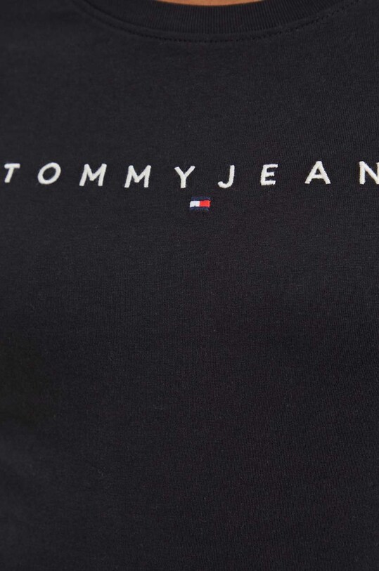 Pamučna majica dugih rukava Tommy Jeans DW0DW17362 crna