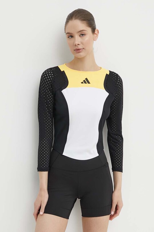 adidas Performance longsleeve treningowy wzorzyste czarny IM8177