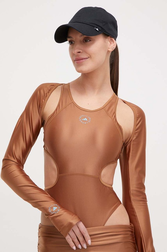 adidas by Stella McCartney body z elastanem beżowy IN3660