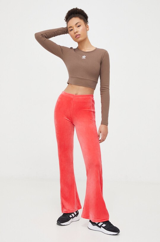 Блуза с дълги ръкави adidas Originals IR5942 кафяв SS24