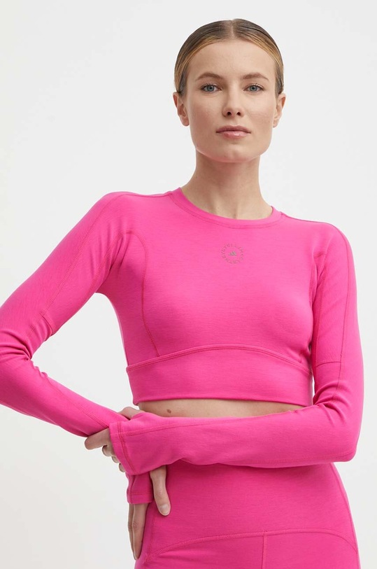 Odjeća Majica dugih rukava za trening adidas by Stella McCartney IT5715 roza