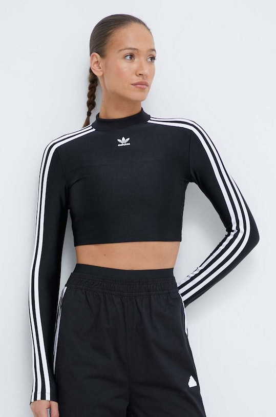 Tričko s dlouhým rukávem adidas Originals černá IU2428