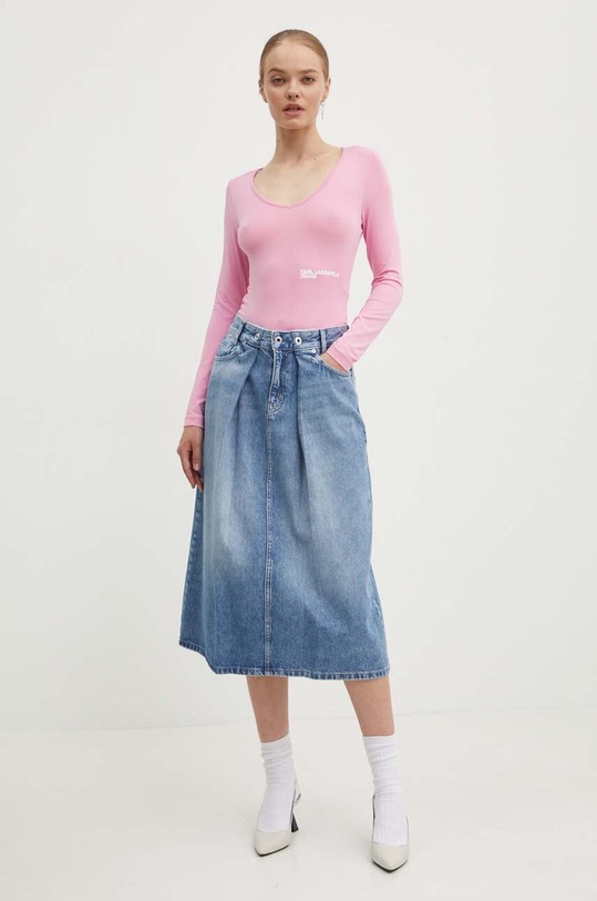 Karl Lagerfeld Jeans body 240J1710 rózsaszín SS24