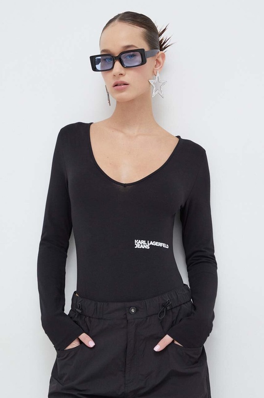 Боді Karl Lagerfeld Jeans regular чорний 240J1710