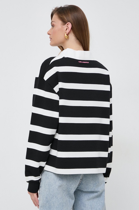 Odzież Karl Lagerfeld longsleeve bawełniany 240W1820 czarny