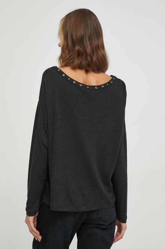 Îmbrăcăminte Pepe Jeans longsleeve din amestec de in PL505738 negru
