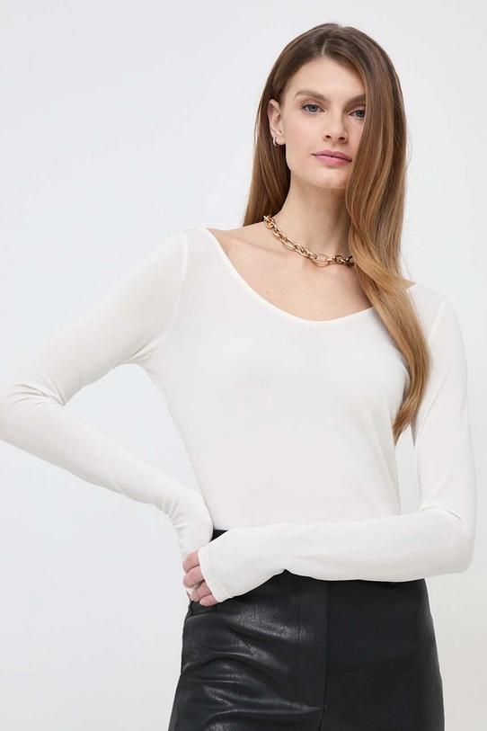 Max Mara Leisure longsleeve z elastanem beżowy 2416941027600