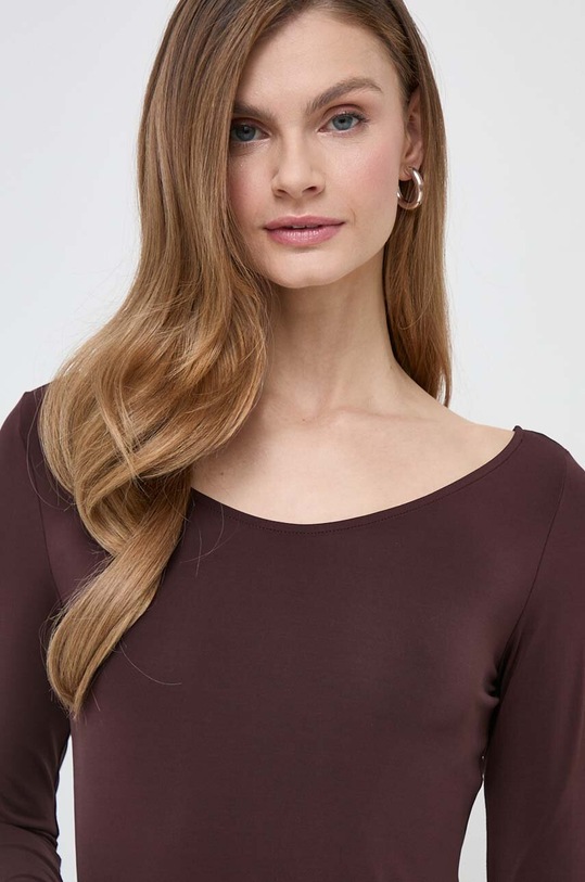 Tričko s dlhým rukávom Max Mara Leisure hnedá 2416941027600